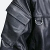 Kendrick Lamar Cards Leather Jacket Close Up Image