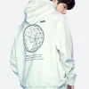 Kim Taehyung BTS White Hoodie Back Image