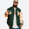 Larry June Midnight Organic Varsity Jacket Actor Image