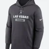 Las Vegas Raiders Anthracite Toss Sweep Performance Hoodie