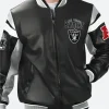 Las Vegas Raiders Leather Bomber Jacket Front Image