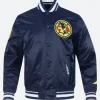 Liga MX Club America Blue Varsity Jacket Navy Blue Front Image