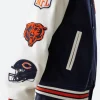 Lil Durk Chicago Bears Varsity Jacket Sleeves Image