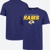 Los Angeles Rams Blue T-Shirt Front & Back Image