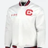 MLS Charlotte FC White Varsity Jacket Front Image