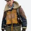 Masters Of The Air Major Gale Shearling Leather Jacket Front Image