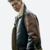 Masters Of The Air Major Gale Shearling Leather Jacket Side Image