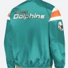 Miami Dolphins Satin Varsity Jacket Style 02 Back Image