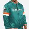 Miami Dolphins Satin Varsity Jacket Style 02 Back Image