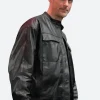 Murderbot S01 Alexander Skarsgård Leather Jacket Side Image