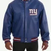 NY Giants Leather Jacket back image