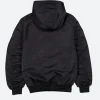 NY Yankees X Alpha Industries Hooded Bomber Jacket Black Back Image