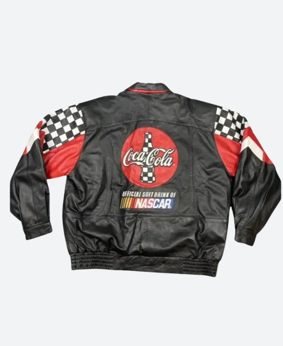 Nascar Coca Cola 600 Leather Jacket Back Image
