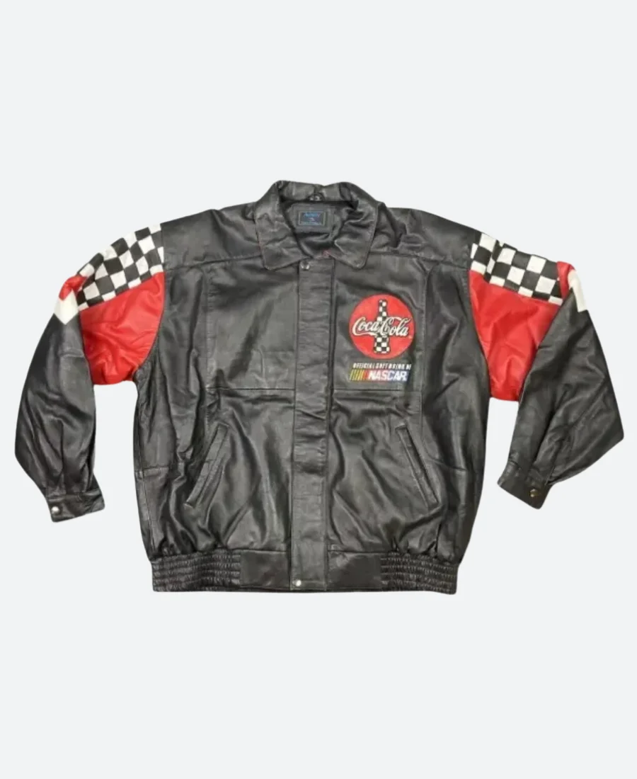 Nascar Coca Cola 600 Leather Jacket Back Image