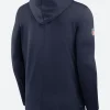 New England Patriots Sideline Pure Fury Performance Hoodie Back Image