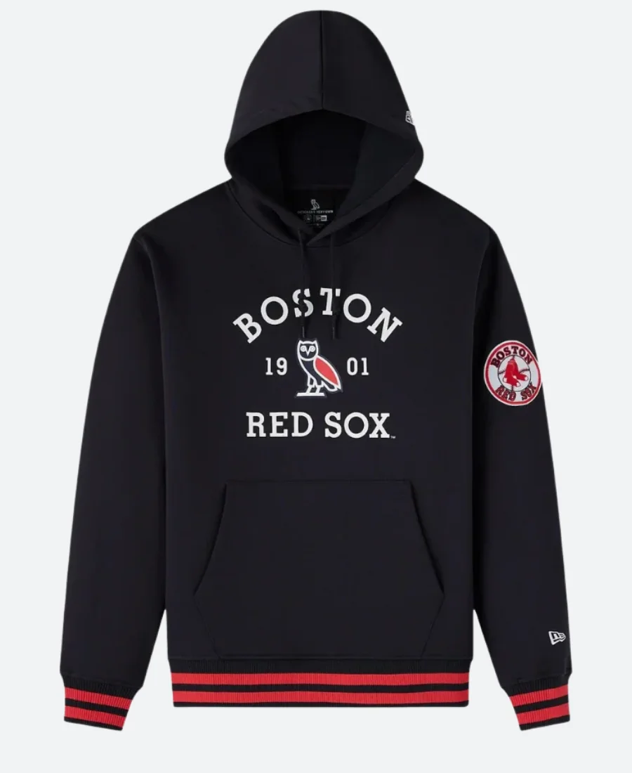 OVO X New Era Boston Red Sox Hoodie Front Image