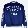 OVO X New Era LA Dodgers Varsity Jacket Back Image'