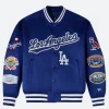 OVO X New Era LA Dodgers Varsity Jacket Front Image