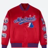 OVO X New Era Montreal Expos Varsity Jacket Front Image