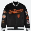OVO X New Era NY Giants Varsity Jacket Back Image