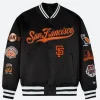 OVO X New Era San Francisco Varsity Jacket Front Image