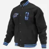 Oklahoma City Thunder Black Varsity Jacket Front Image