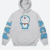 Palace Doraemon Hoodie Grey Front Image