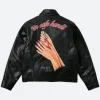 Palace Safe Hands Leather Jacket Back Image