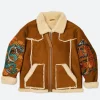 Palace X UGG Shearling Suede Leather Jacket Front Image