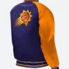 Phoenix Suns Raglan Purple Varsity Jacket back Image