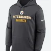 Pittsburgh Steelers Anthracite Toss Sweep Performance Hoodie