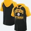 Pittsburgh Steelers Hooded T-Shirt Front & BAck Image
