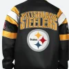Pittsburgh Steelers Leather Bomber Jacket Back Image