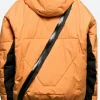 Rainy Death Stranding 2 Orange Jacket back Image