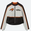 Reiss McLaren F1 Leather Biker Jacket Front Image