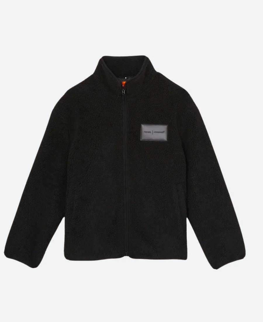 Reiss Mclaren Snoop Logo Embroidered Jacket Black Front Image