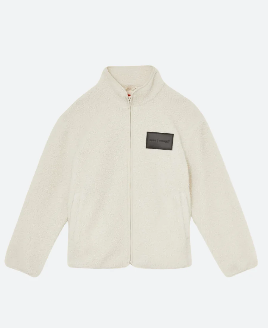 Reiss Mclaren Snoop Logo Embroidered Jacket Black Front Image