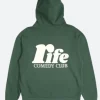 Rife Comedy Club Green Hoodie Back Image