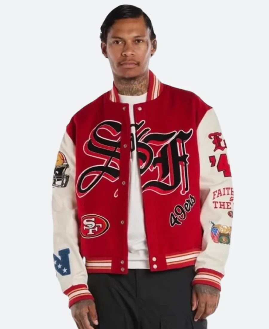 San Francisco 49ers Varsity Jacket Front Image