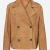 SiriusXM Studios 2025 Pamela Adlon Suede Leather Jacket Front Image