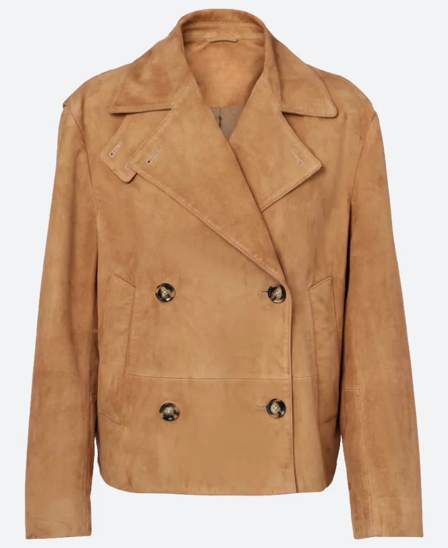 SiriusXM Studios 2025 Pamela Adlon Suede Leather Jacket Front Image