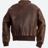 Stranger Things Billy Hargrove Brown Leather Jacket Back Image'