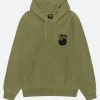 Stussy 8 Ball Hoodie Olive back Image