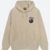 Stussy 8 Ball Pullover Hoodie Beige Back Image