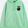 Stussy 8 Ball Pullover Hoodie Green Back Image
