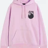 Stussy 8 Ball Pullover Hoodie Purple front Image