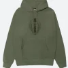 Stussy Wes Wings Hoodie Green Front Image