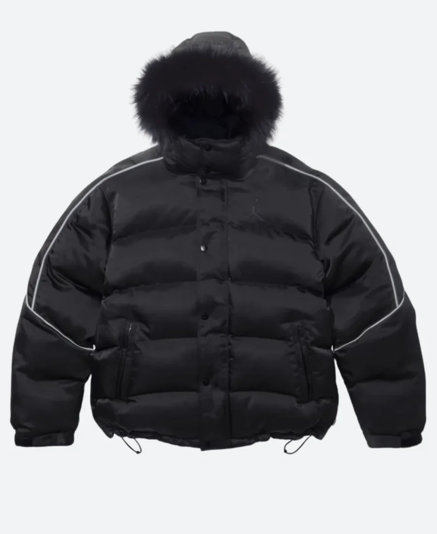 Supreme Jordan Puffer Jacket Black Front Image