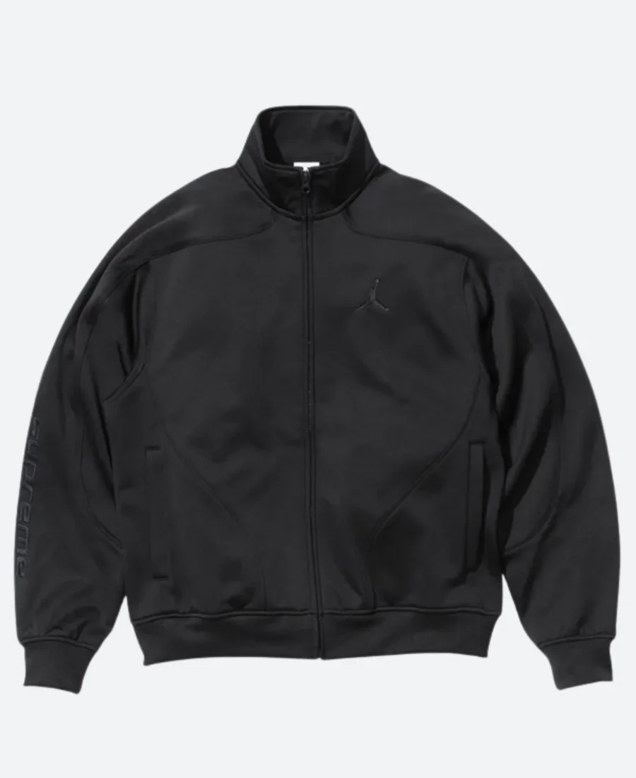 Supreme Jordan Tricot Track Jacket Balck Front Image