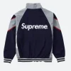 Supreme X NY Yankees Track Jacket Blue BAck Image